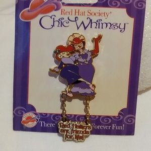 New on card .Red Hat Society tie pin. 2004.